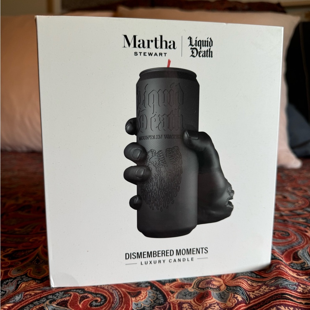 Martha Stewart | Liquid Death Dismembered moments luxury candle